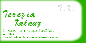 terezia kalauz business card